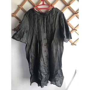 Banana Republic  100 P Ramie Short Sleeve Dress M